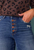 Mica High Rise Button Up Flare Jeans