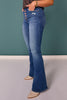 Mica High Rise Button Up Flare Jeans