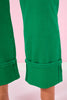 Mica Green Cuffed High Rise Wide Leg Jeans