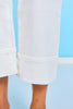 Mica White High Rise Wide Leg Cuffed Crop Jeans