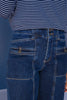 Mica High Rise Front Pocket Seam Detail Wide Leg Jeans