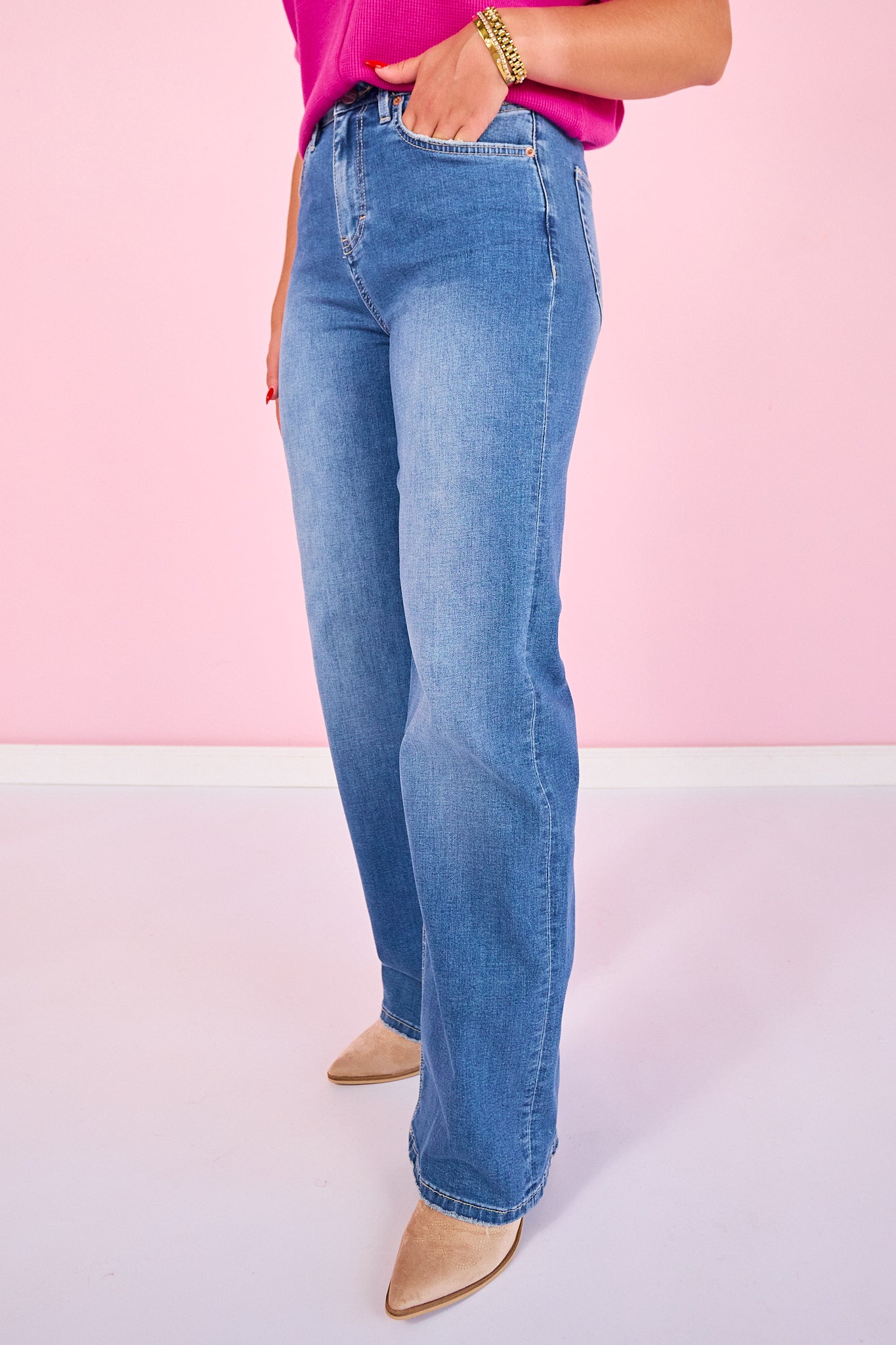 Mica High Rise Wide Leg Jeans