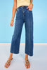 Mica Dark Super High Rise Wide Leg Ankle Cut Jeans