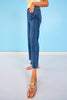 Mica Dark Super High Rise Wide Leg Ankle Cut Jeans