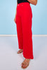 Mica Red High Rise Wide Leg Ankle Jeans
