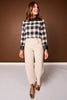 Mica Beige Super High Rise Cropped Barrel Jeans