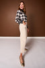 Mica Beige Super High Rise Cropped Barrel Jeans