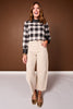 Mica Beige Super High Rise Cropped Barrel Jeans