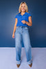 Vervet High Rise Cuffed Wide Jeans