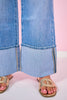 Vervet High Rise Cuffed Wide Leg Jeans