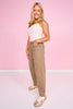 Vervet Ash Brown High Rise Dart Wide Barrel Jeans