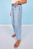 Vervet High Rise Stud Embellished Panel Barrel Jeans