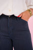 Vervet High Rise Striped Extreme Wide Leg Jeans