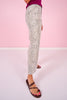 Vervet Ivory Animal High Rise Patch Pocket Wide Leg Jeans