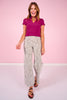 Vervet Ivory Animal High Rise Patch Pocket Wide Leg Jeans