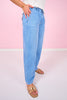Vervet High Rise Pleated Tab Waistband Jeans