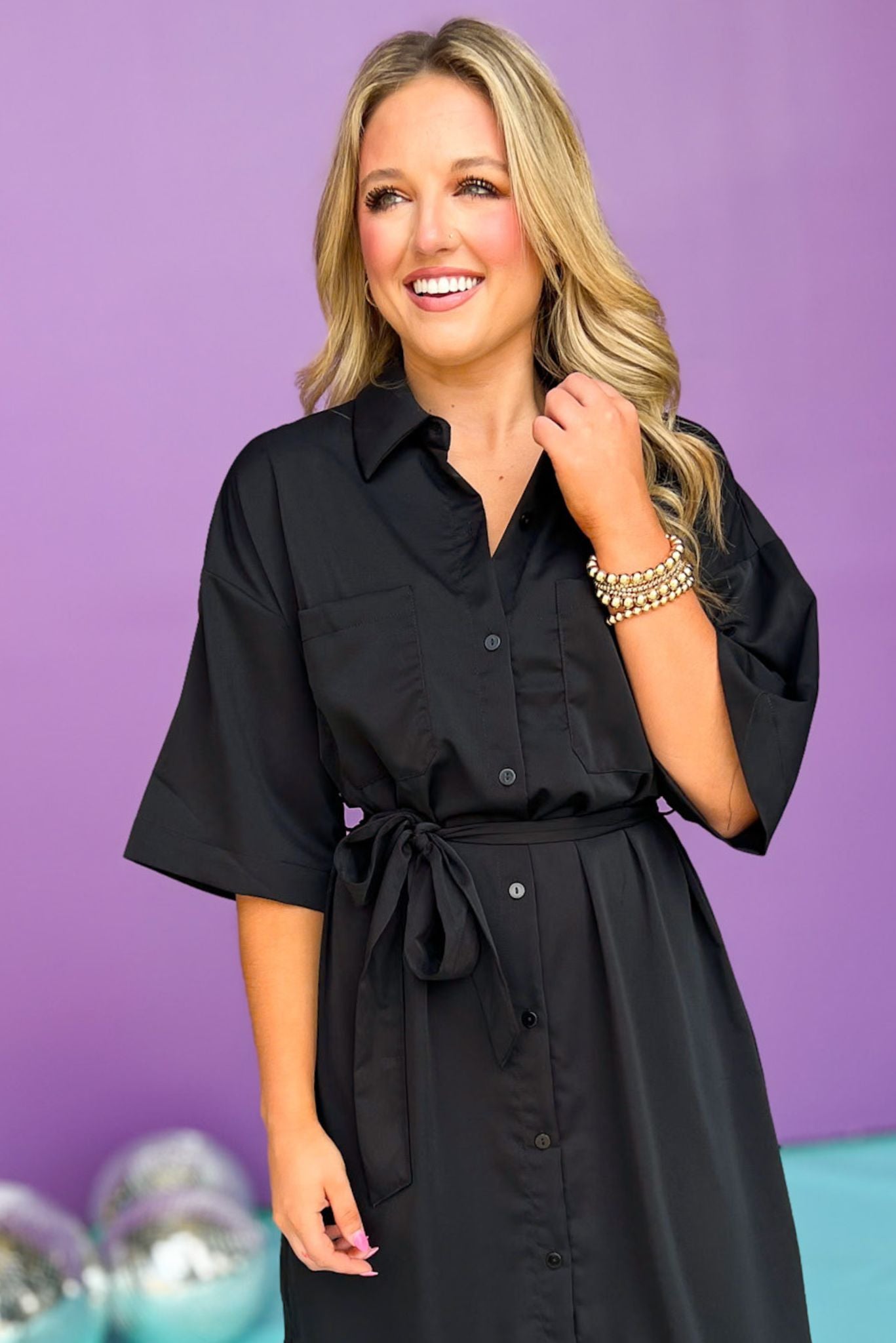 Button down midi shirt dress online