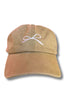 Beige Washed Ribbon Bow Embroidered Hat