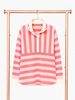 SSYS Landon Color Block Stripe Rugby Top In Coral Pink OUTLET *FINAL SALE*