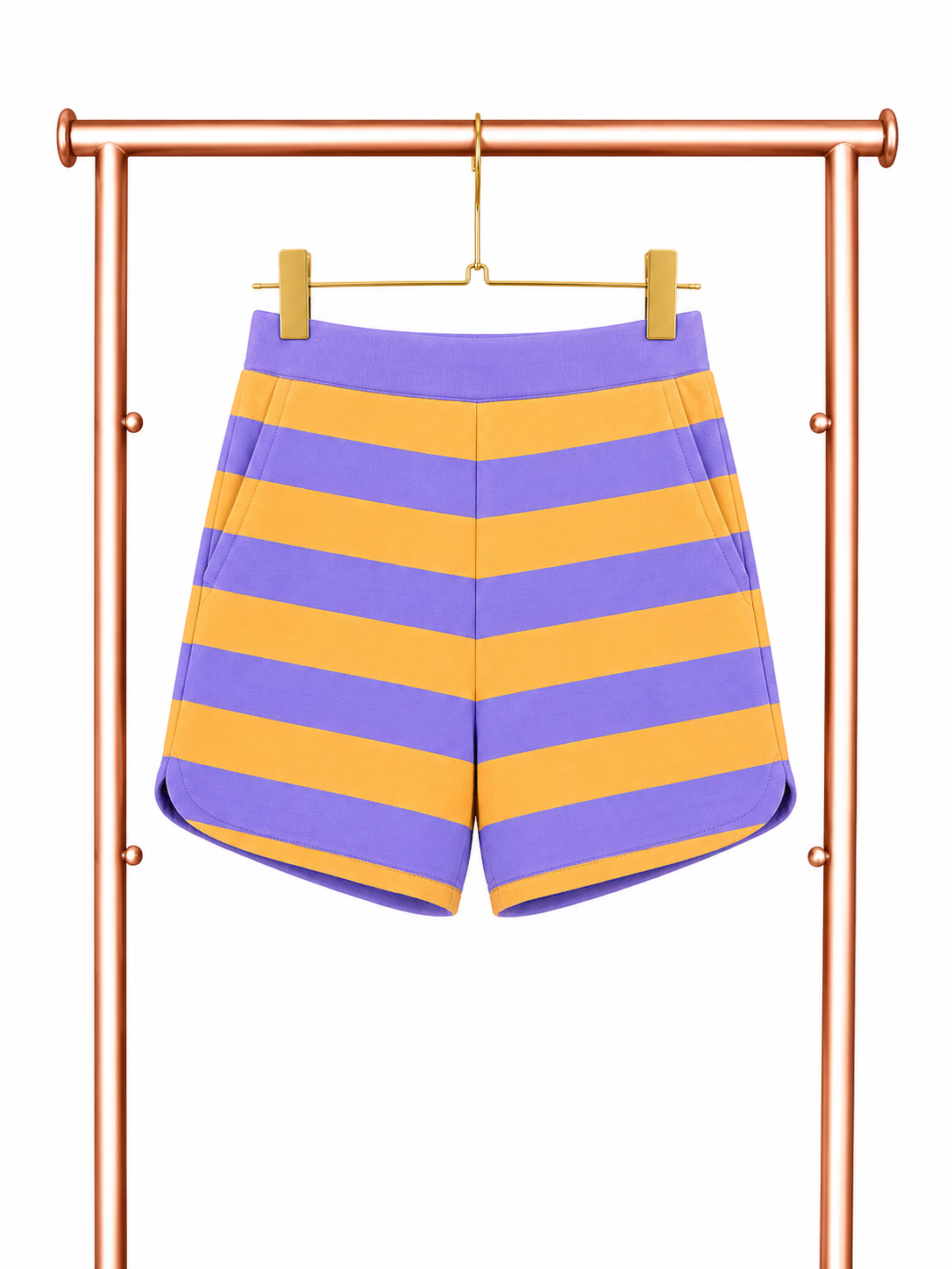 SSYS Landon Color Block Stripe Shorts In Sherbet Periwinkle OUTLET *FINAL SALE*