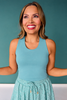 SSYS Bow Back Bra Tank In Dusty Sage
