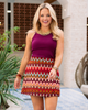 SSYS Sienna Retro Waves Skort in Orange Sunset