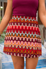 SSYS Sienna Retro Waves Skort in Orange Sunset