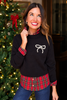 SSYS Pearl Bow Sweater In Black