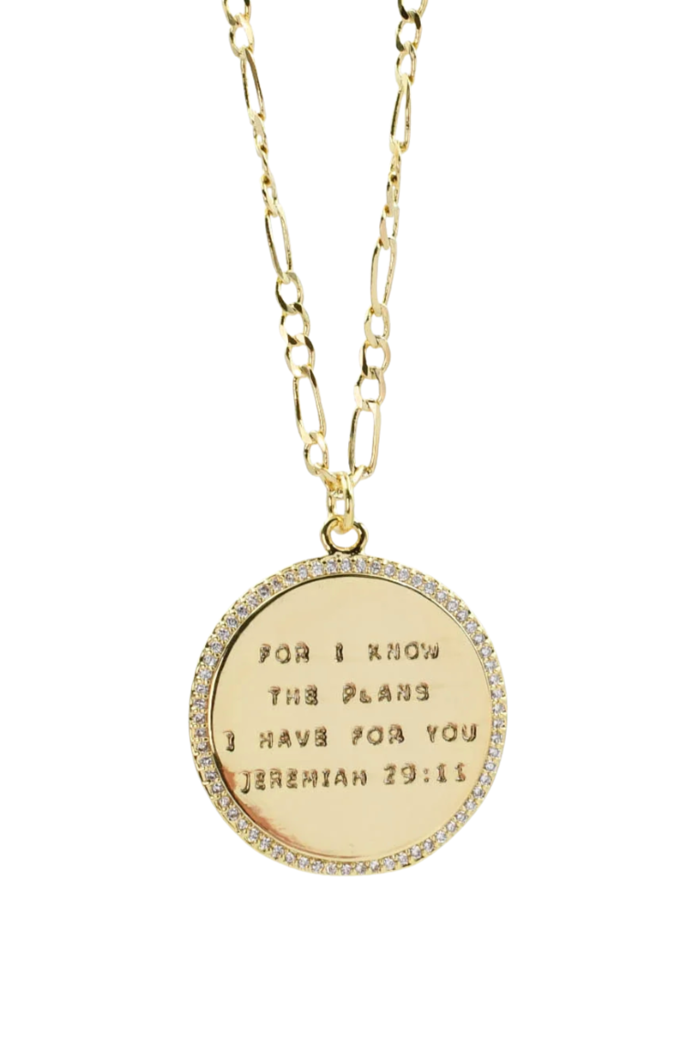 Gold Jeremiah 29:11 Scripture Necklace