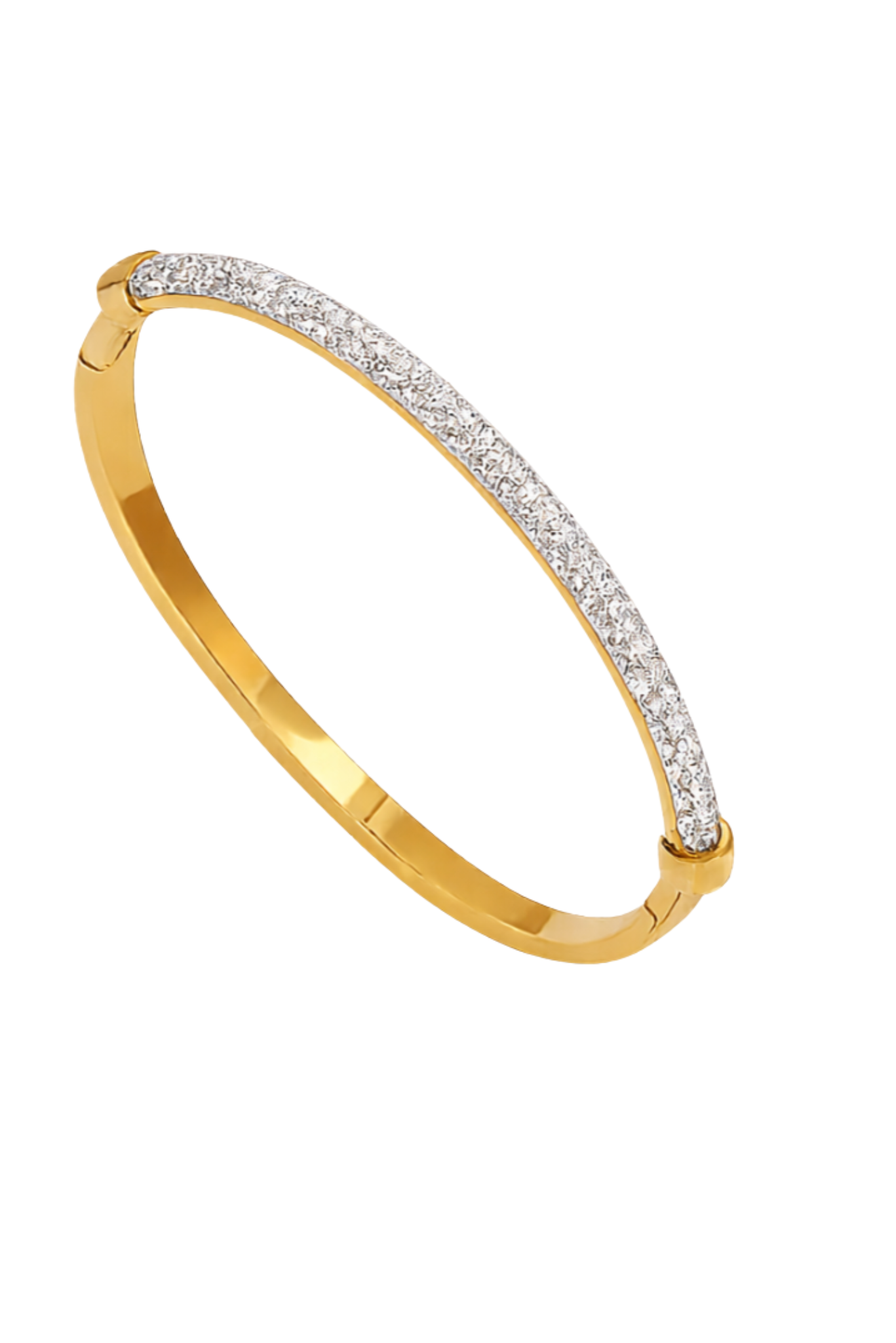 Gold Pavé Halo 18K Dipped Waterproof Bangle