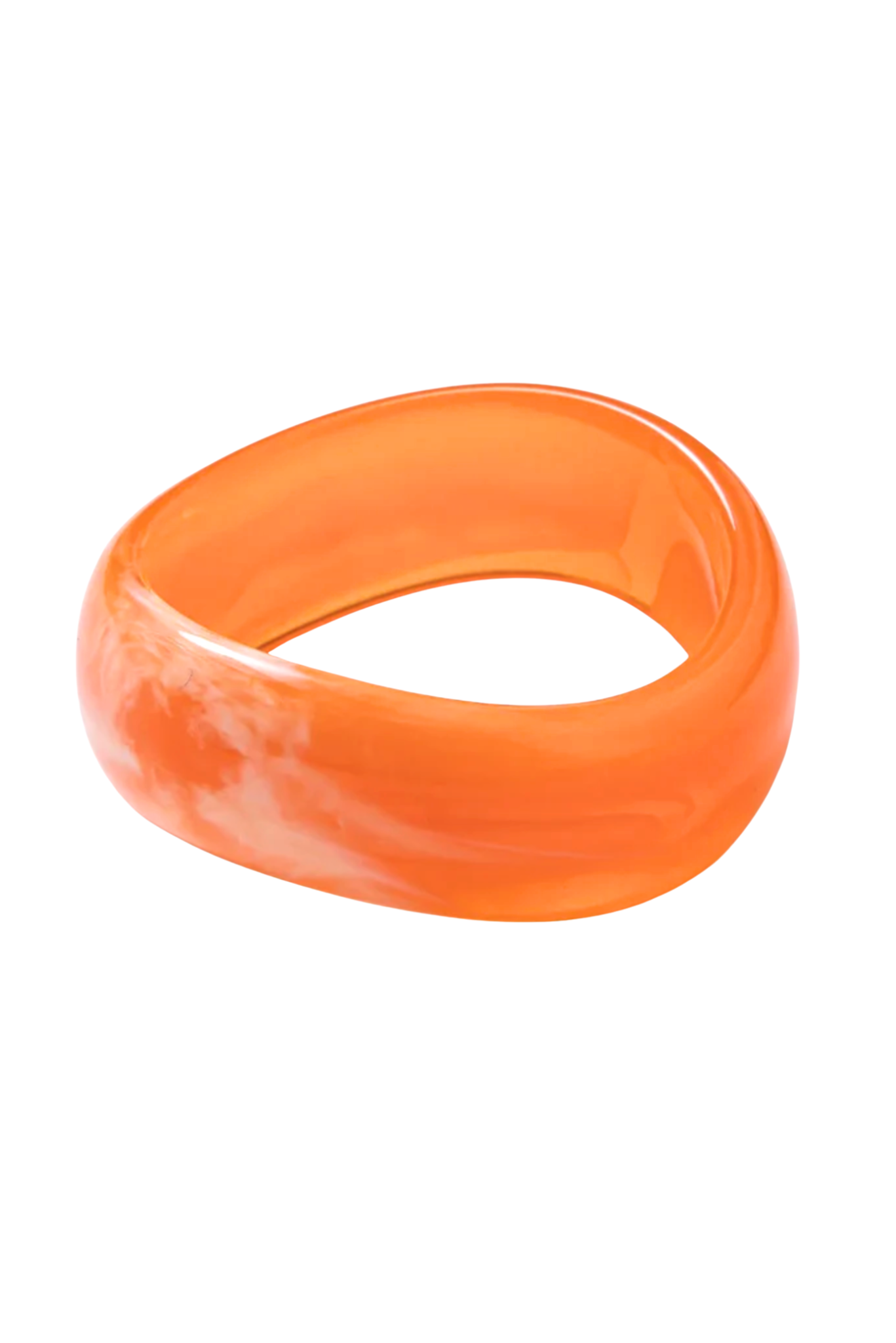Orange Resin Bangle Bracelet