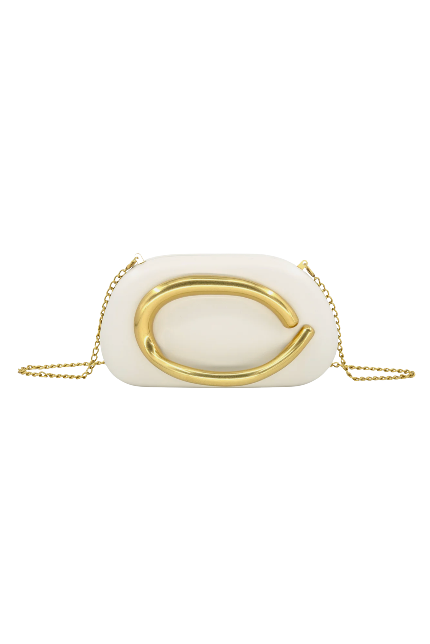 Ivory Gold Embellished Clutch