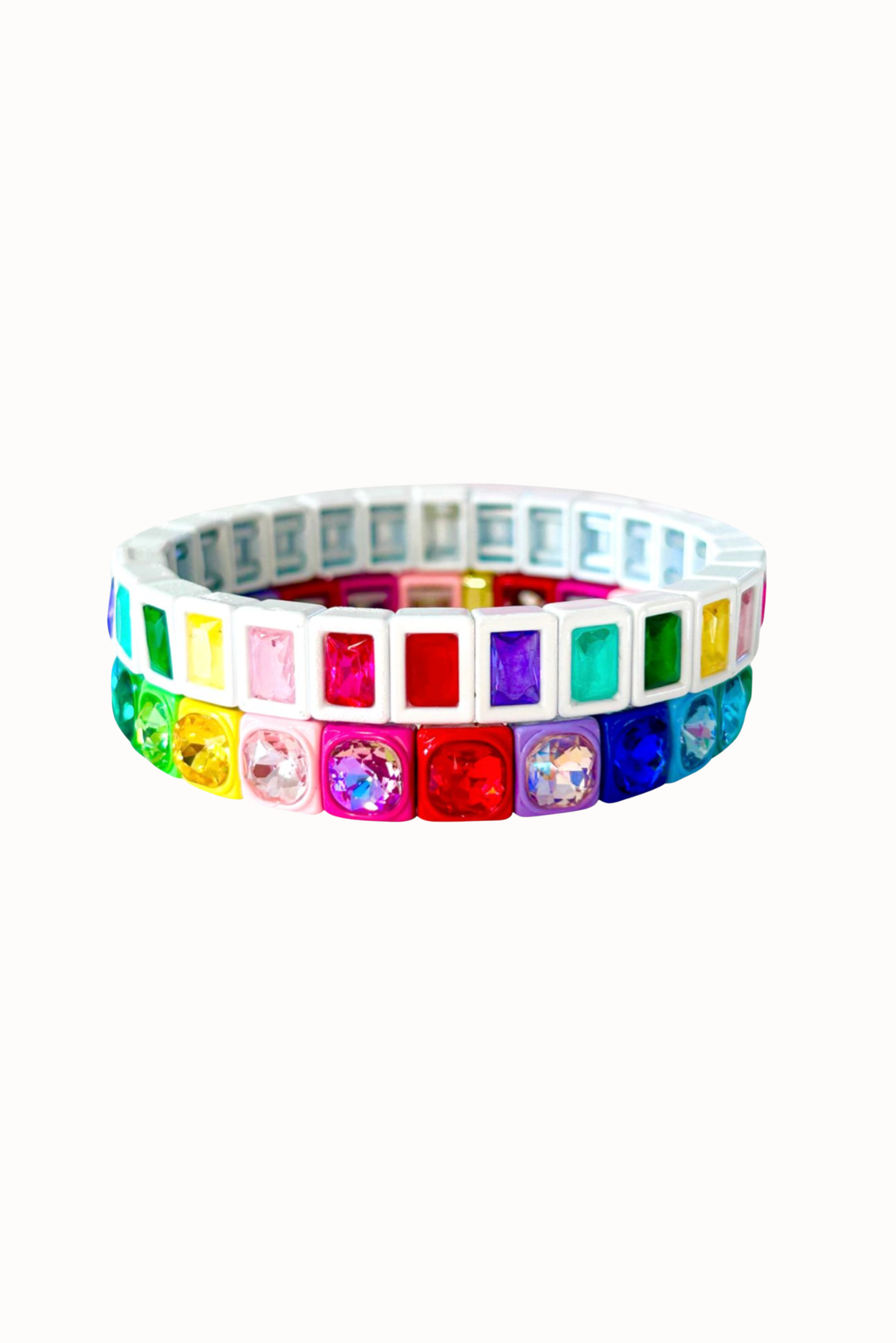 Starlight Gem Tile Stretch Bracelet Set