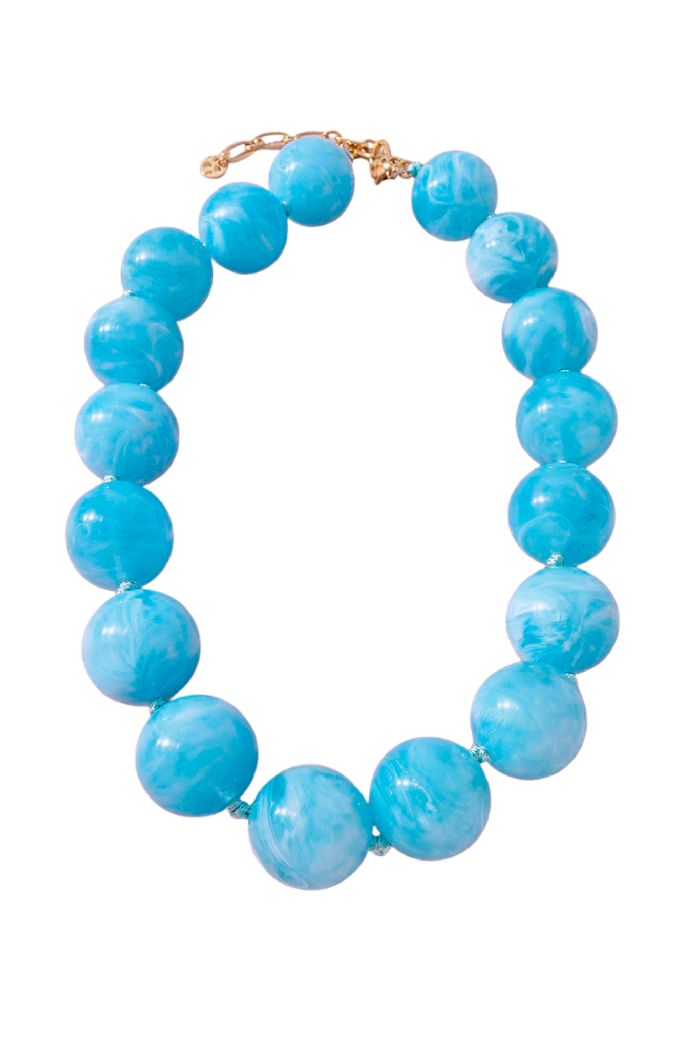 Blue Resin Chunky Beaded Necklace
