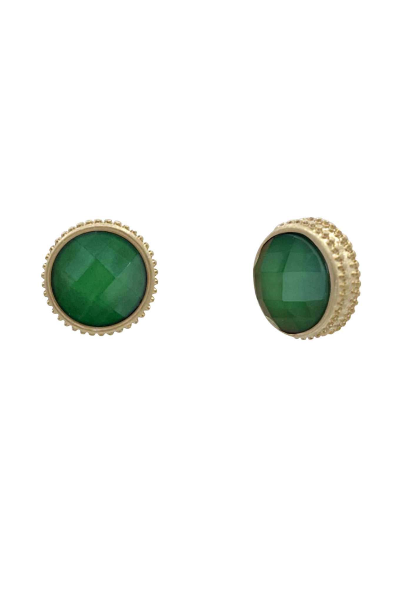 Dark Green Rhinestone Stud Earrings