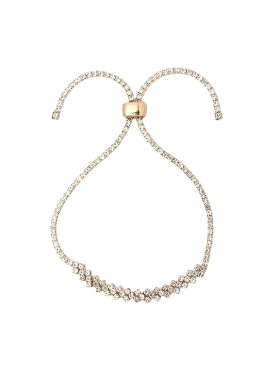 Gold Rhinestone Slide Bracelet