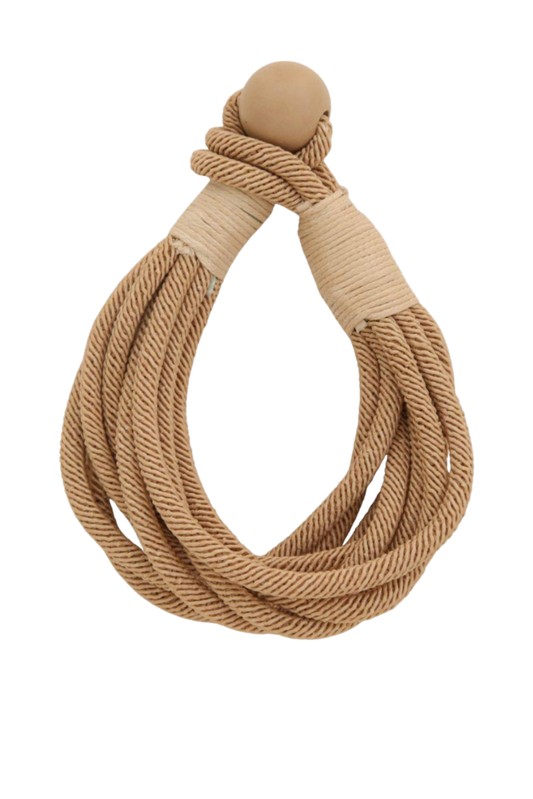 Taupe Layered Rope Bracelet