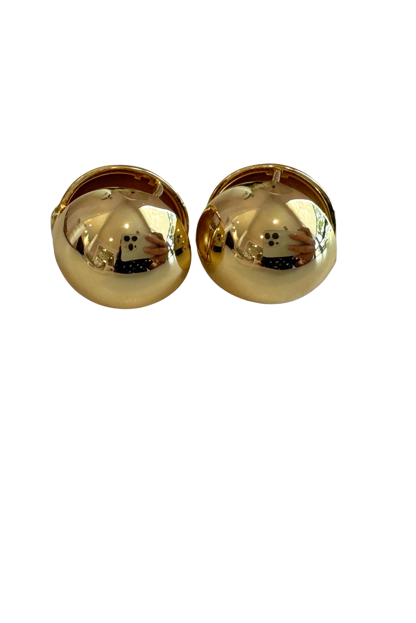 Gold Full Circle Stud Earrings *FINAL SALE*