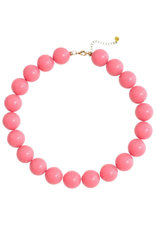 Pink Beaded Collar Necklace