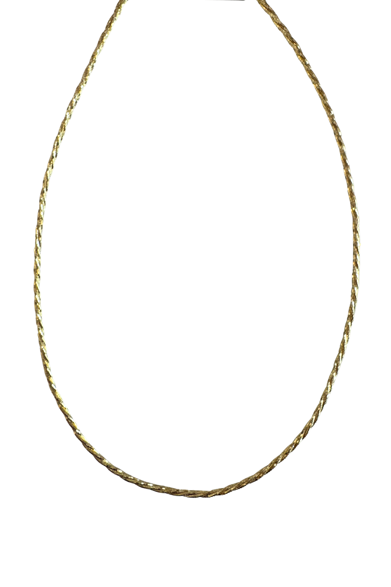 Gold Textured Wire Necklace