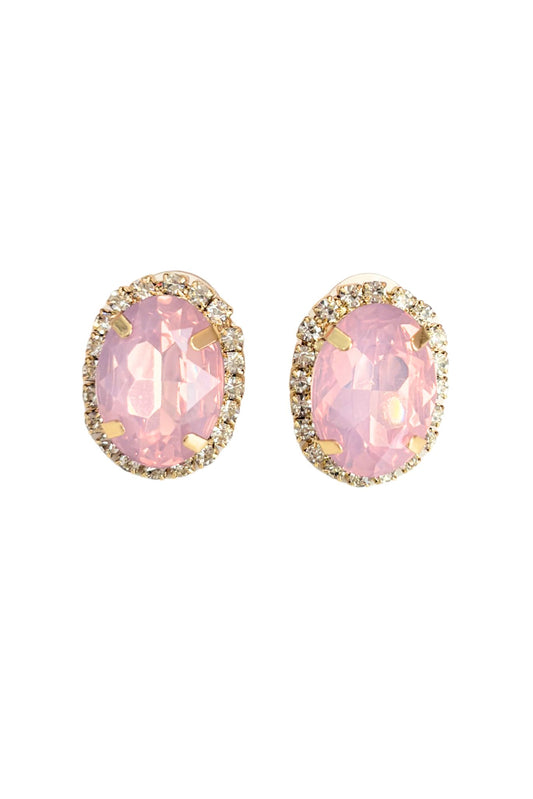 Soft Rose Pink Stud Earrings