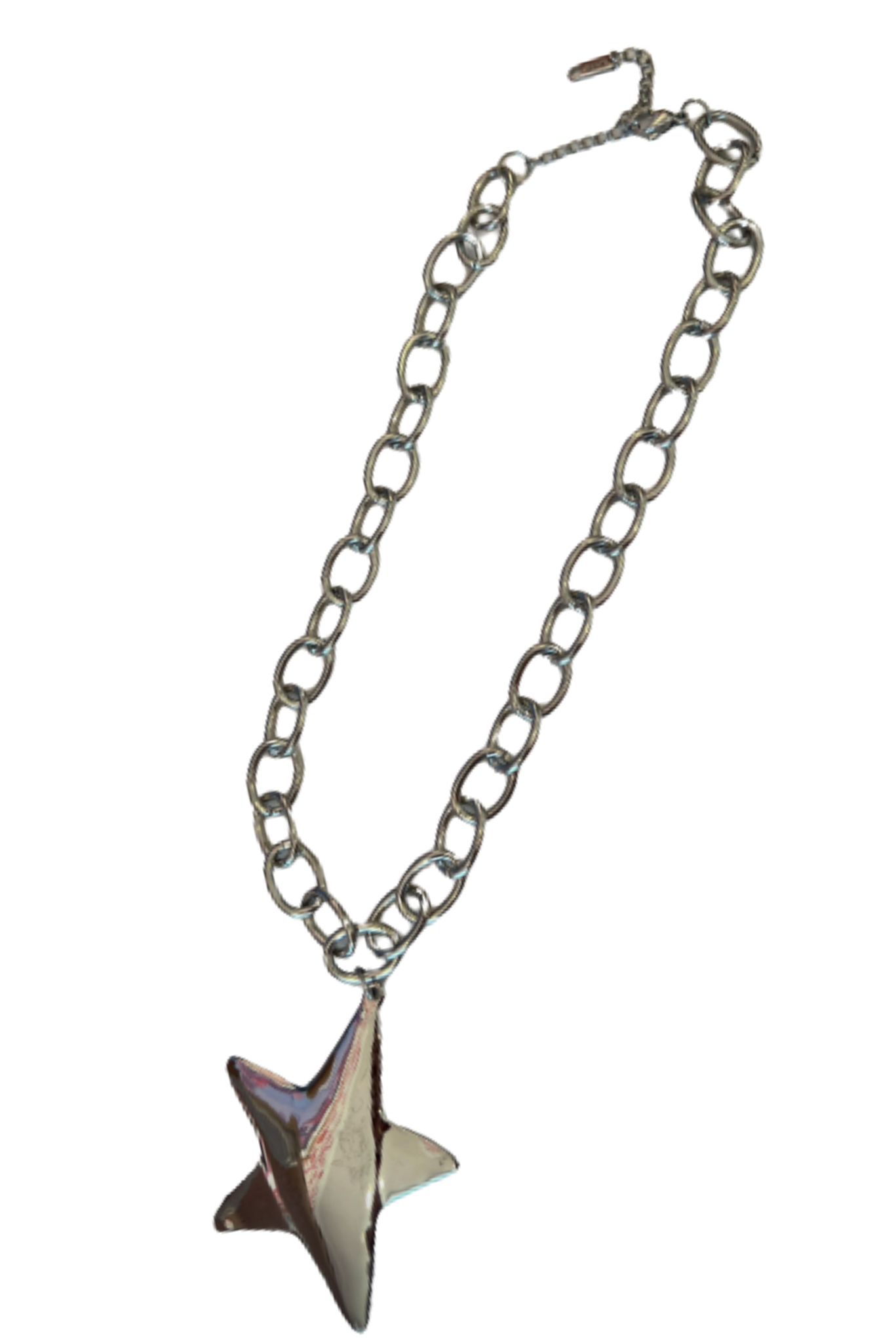 Silver Chain Star Pendant Necklace