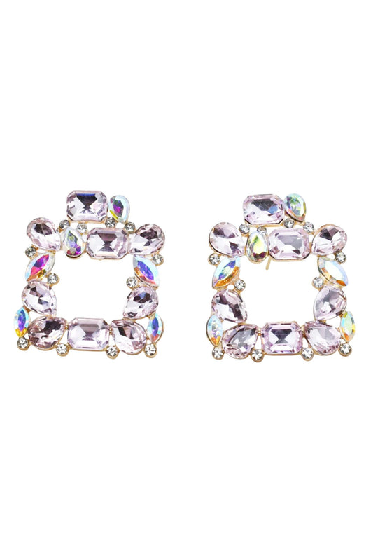 Feeling Glam Pink Statement Earrings