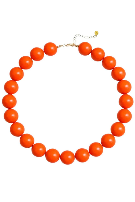 Orange Beaded Collar Necklace