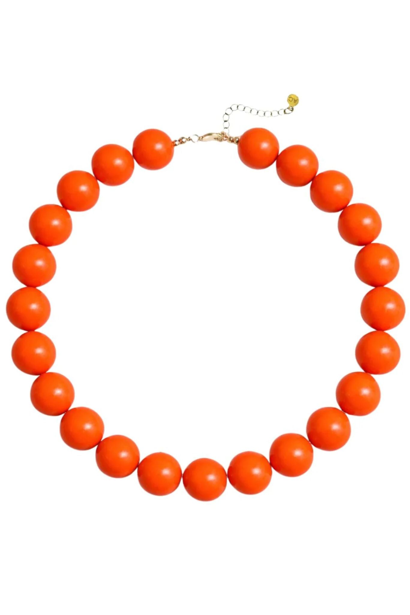Orange Beaded Collar Necklace