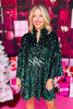 SSYS Ruby Sequin Caftan Dress In Hunter