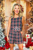 SSYS Jules Trouser Shorts In Black Tartan