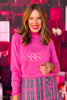 SSYS Darby Ruffle Neck Sweater In Pink