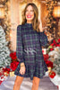 SSYS Hope Navy Tartan Plaid Dress
