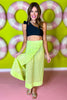 SSYS Sabrina Swim Cover Wrap Skirt In Lime, circle cut outs, full length, practical, breathable, pool and beach outfit, spring break, exclusive design, ssys by mallory fitzsimmons